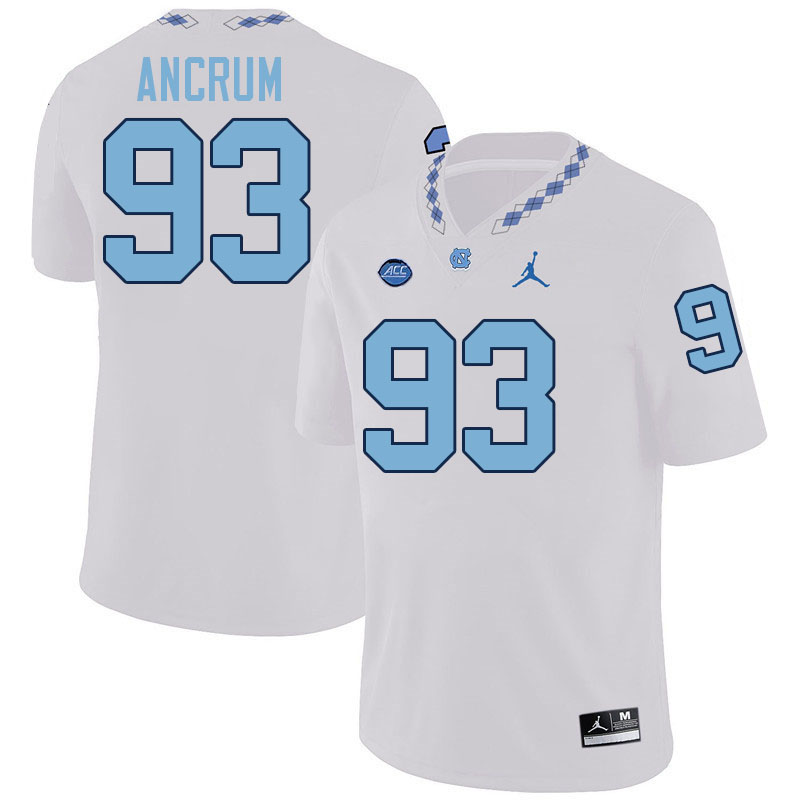 #93 Devin Ancrum North Carolina Tar Heels College Football Jersey Stitched-White #93 Devin Ancrum North Carolina Tar Heels College Football Jersey Stitched-White